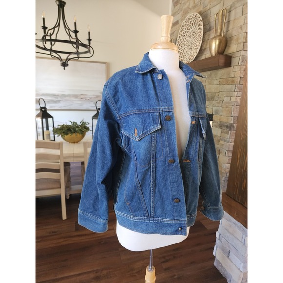 Vintage‎ Anzani Denim Jacket Blue Jean Trucker Coat Women's Classic Casual - Picture 3 of 10